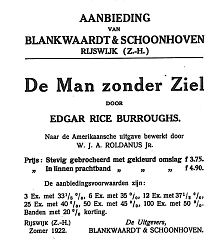 Aanbieding De man Zonder Ziel