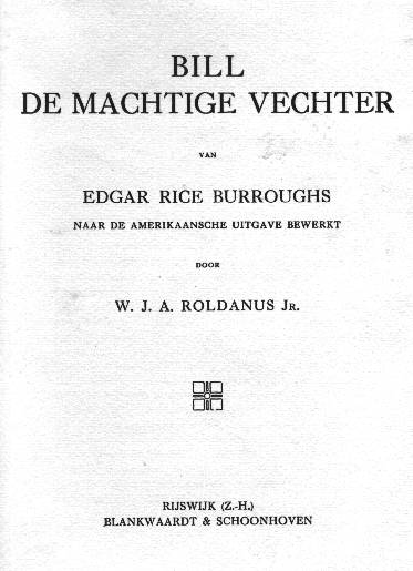 Bill de Machtige Vechter titelblad