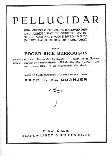 Pellucidar titelblad