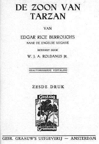 De Zoon van Tarzan titelblad