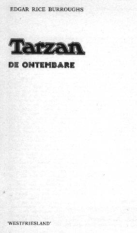 Tarzan de Ontembare titelblad