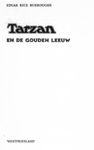 Tarzan en de Gouden Leeuw titelblad