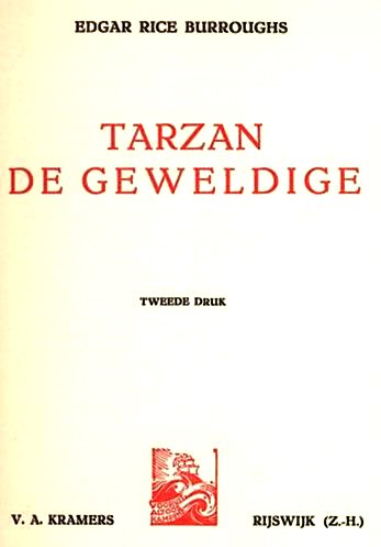 Tarzan de Geweldige titelblad
