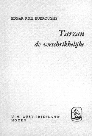 Tarzan de Verschrikkelijke Titelblad