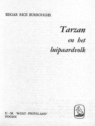Tarzan en het Luipaardvolk titelblad
