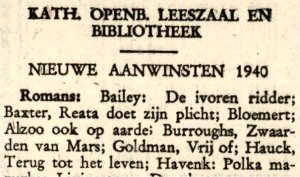 Bibliotheek aanwinst
          1940