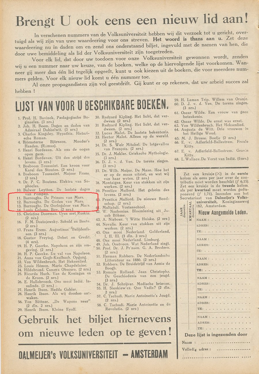 Ledenwerving 3 titels Burroughs