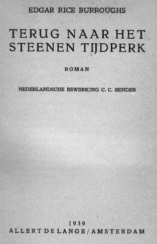 titelblad Terug naar het Steenen Tijdperk