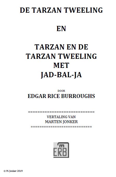 titelpagina Tarzan en de Tarzan Tweeling