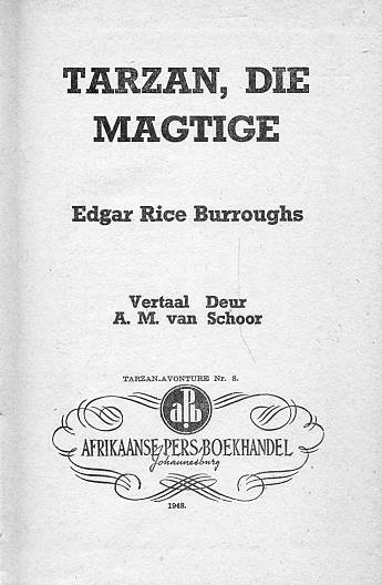 Tarzan Die Magtige titelblad
