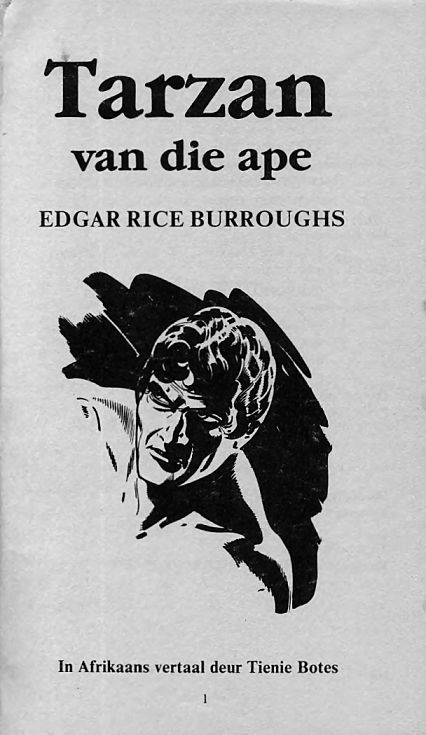 Tarzan van die
                    Ape titelpagina