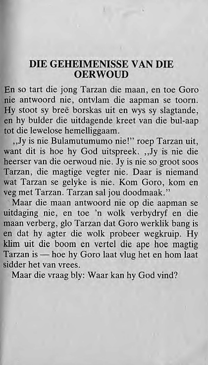 Blurbpagina
                    Tarzan in die Oerwoud