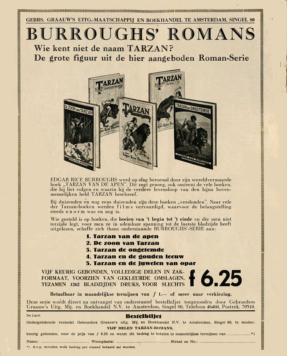 Advertentie De Lach september 1935