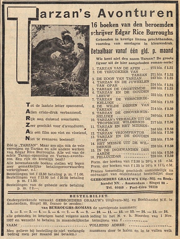 advertentie van 1 november
                  1937