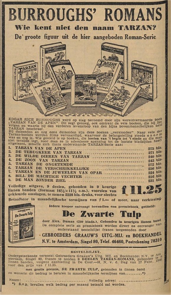 advertentie van
27 februari 1940