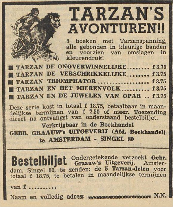 advertentie van
13 februari 1950