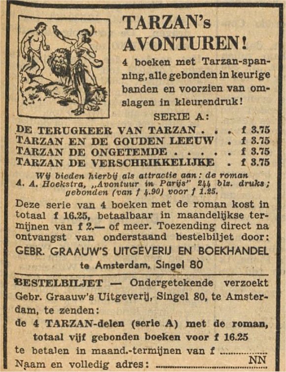 advertentie van 12 januari
                    1953