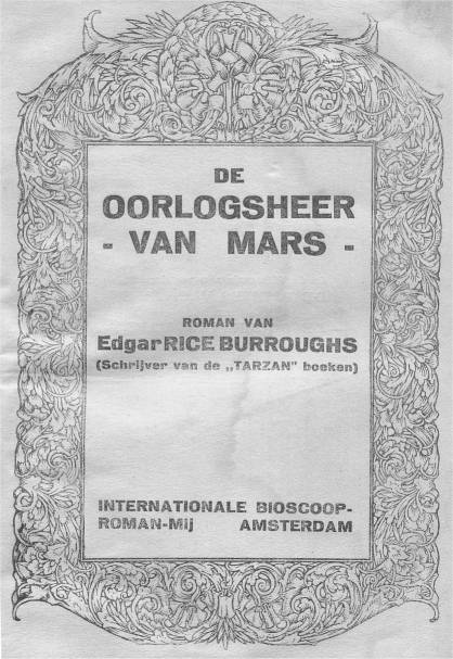 Titelpagina De
            Oorlogsheer van Mars