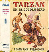 Deel stofomslag Tarzan en
                    de Gouden Stad